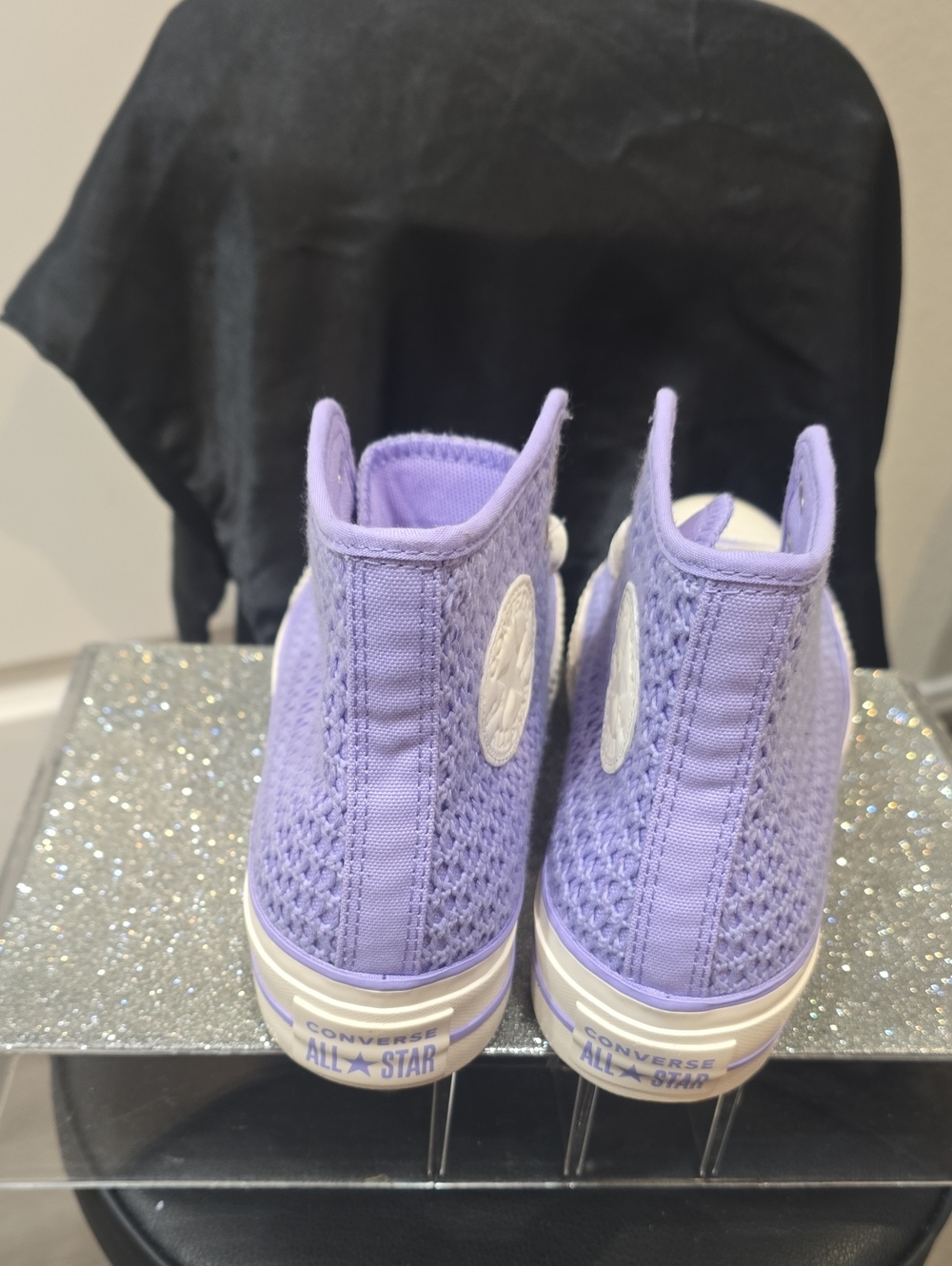 Converse Chuck Taylor All Star Knit Platform Sneakers- Purple - Picture 7 of 9